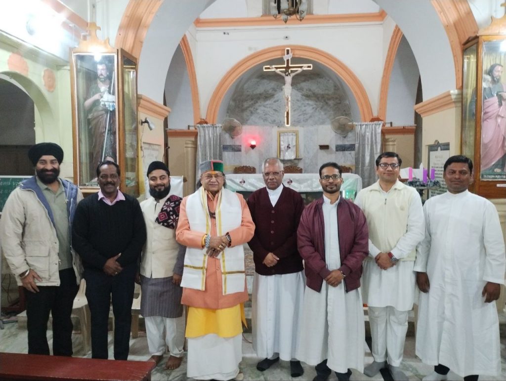 संत जॉन महा गिरिजा घर में सर्व धर्म गुरुओं के साथ ब्रह्माकुमारीज के बी.के. प्रह्लाद भाई को किया आमंत्रित
